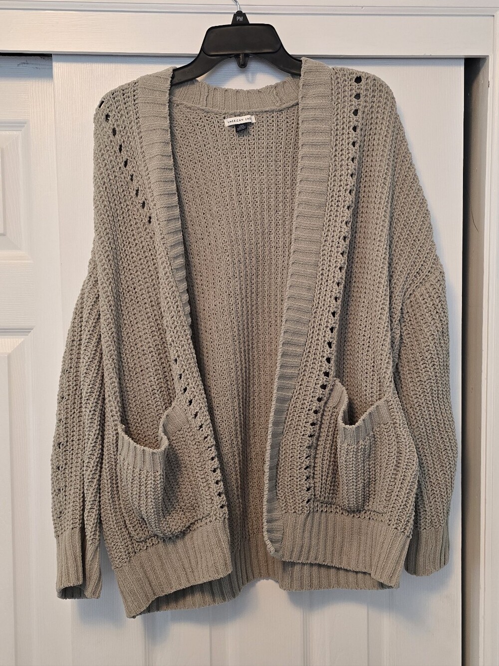 American Eagle Open-Front Chunky Knit Cardigan